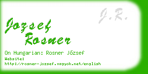 jozsef rosner business card